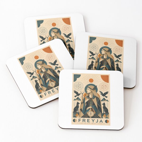 Item preview, Freyja — Lady of Love, Beauty & War | Mid-Century Modern Norse Poster designed and sold by Urbantheseus.