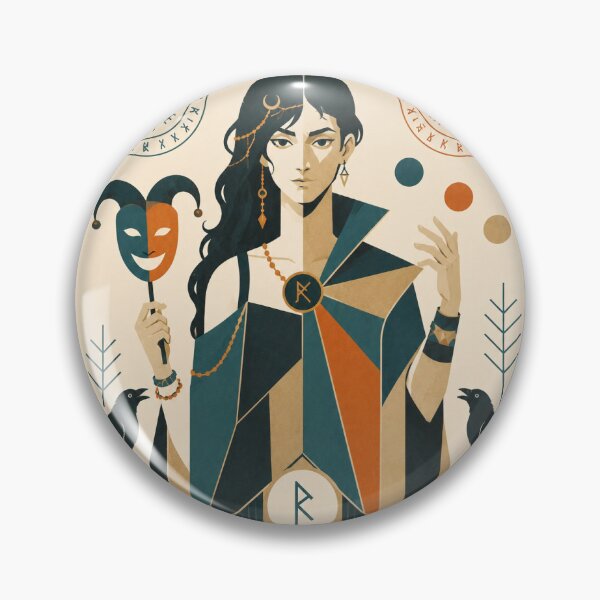 Item preview, Loki — Trickster of Chaos & Change | Mid-Century Modern Norse Poster designed and sold by Urbantheseus.
