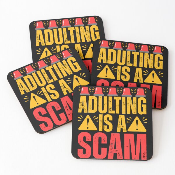 Item preview, Funny Warning Adulting Is A Scam designed and sold by legendaryskins.