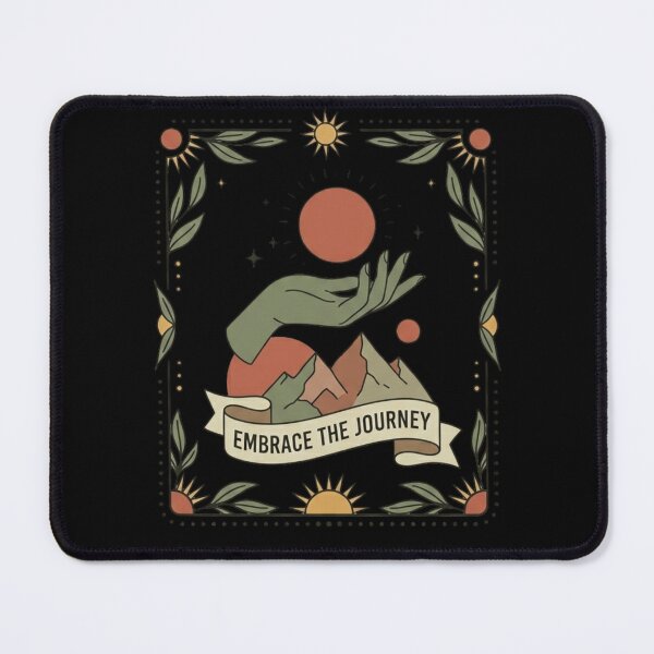 Item preview, Embrace The Journey Vintage Sun and Mountain Boho Art designed and sold by RoyalDeluxGo.