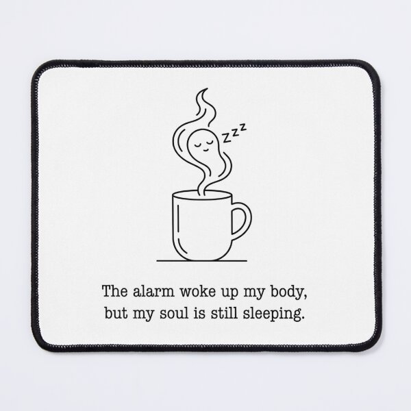 Item preview, Minimalist Coffee Mug Sleeping Ghost Soul Quote Line Art designed and sold by TaiwanMemory.