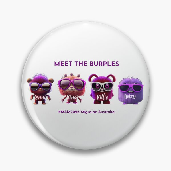 Item preview, MAM2026 Meet the Burples designed and sold by Migraine Australia.