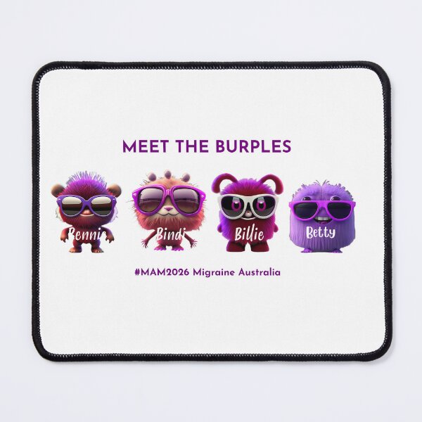 Item preview, MAM2026 Meet the Burples designed and sold by Migraine Australia.