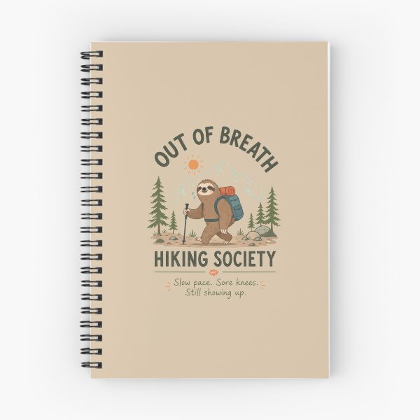 Item preview, Out Of Breath Hiking Society Sloth Hiking Quote designed and sold by bosamji.
