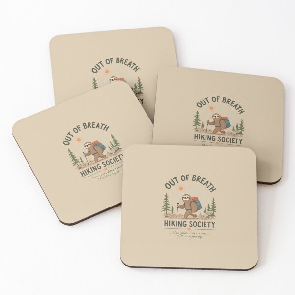 Item preview, Out Of Breath Hiking Society Sloth Hiking Quote designed and sold by bosamji.
