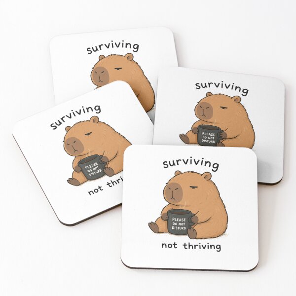 Item preview, Surviving Not Thriving Capybara designed and sold by marketkmarket.