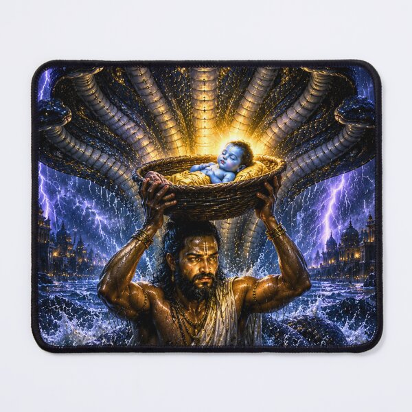 Item preview, Epic Krishna Series: The Divine Midnight – Krishna Janmashtami Crossing designed and sold by Homyar.