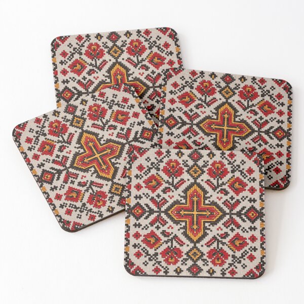 Item preview, Rustic Floral Cross Stitch Folk Pattern designed and sold by arteresting-art.