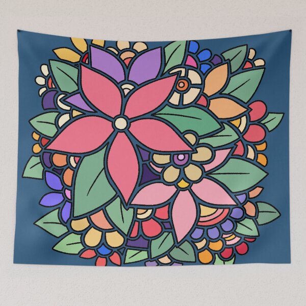 Item preview, Colorful Garden Illustration Floral Pattern designed and sold by ubborn.