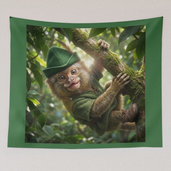 Item preview, Young Pygmy Marmoset Plays Robin Hood designed and sold by Tridentulus.