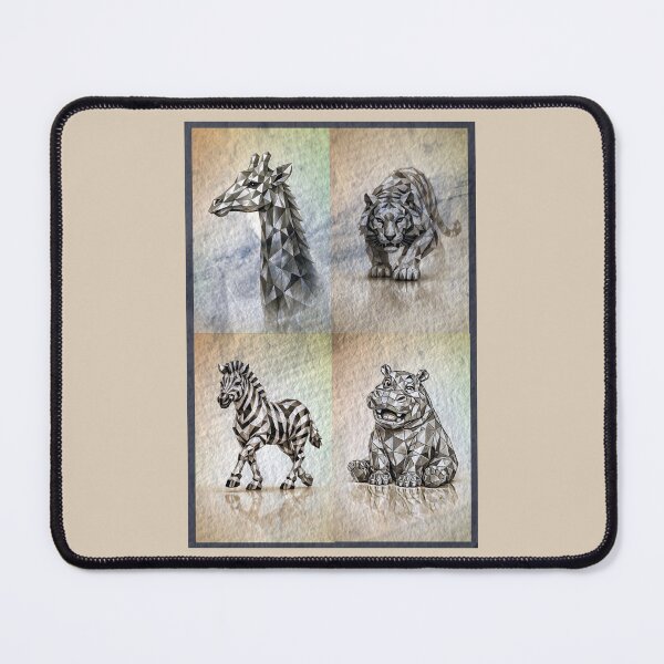 Item preview, Geometric Giraffe, Tiger, Zebra, Hippo designed and sold by CarolM.