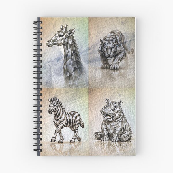 Item preview, Geometric Giraffe, Tiger, Zebra, Hippo  designed and sold by CarolM.