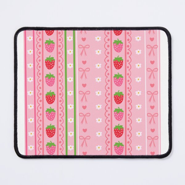 Item preview, Coquette Strawberry Stripe Print designed and sold by Crystal Heck.
