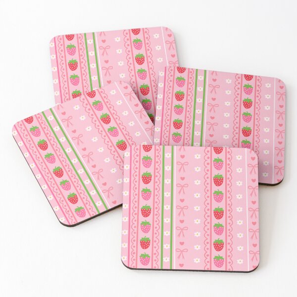 Item preview, Coquette Strawberry Stripe Print designed and sold by Crystal  Heck.