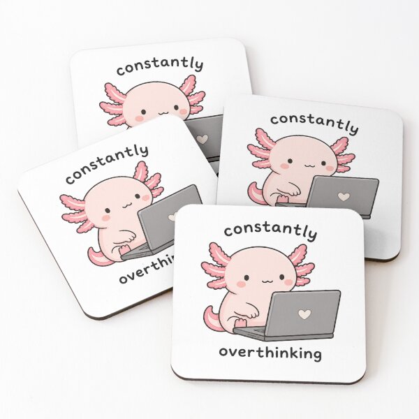 Item preview, Constantly Overthinking Axolotl designed and sold by marketkmarket.