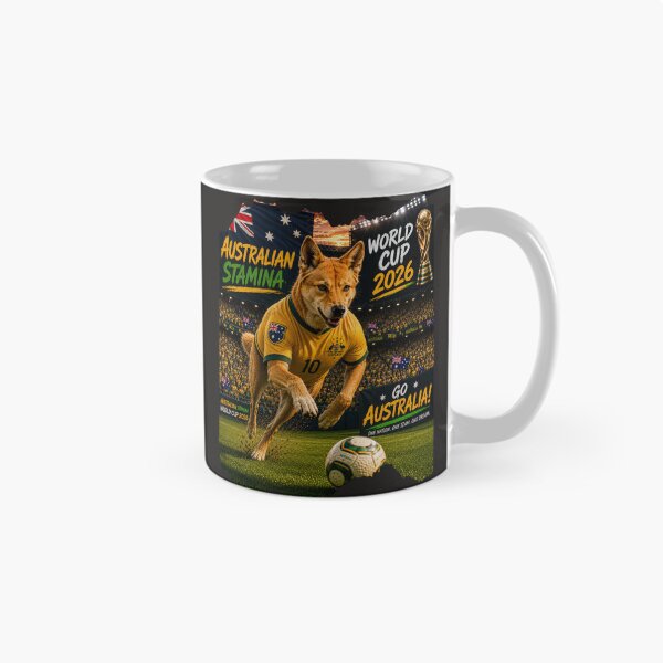 Item preview, World Cup 2026 Australia Soccer fan Dingo Stamina designed and sold by WhatASunShine.