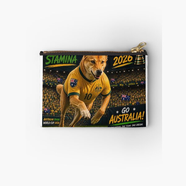 Item preview, World Cup 2026 Australia Soccer fan Dingo Stamina designed and sold by WhatASunShine.
