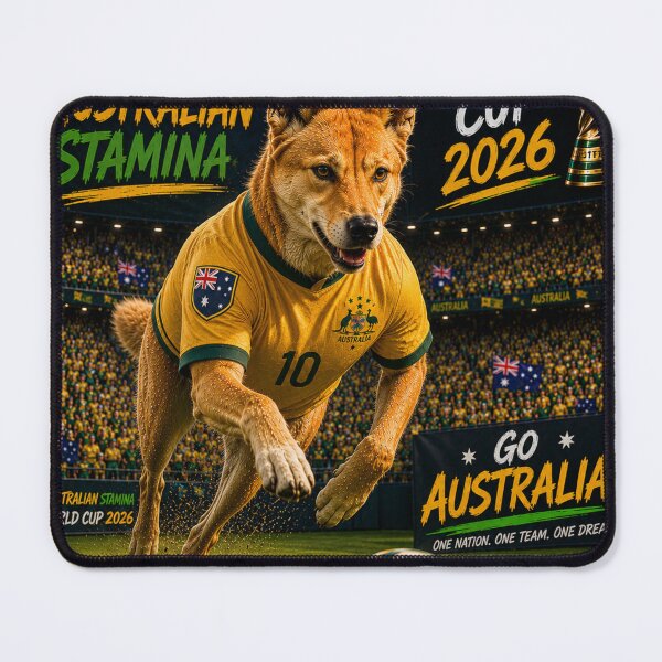 Item preview, World Cup 2026 Australia Soccer fan Dingo Stamina designed and sold by WhatASunShine.