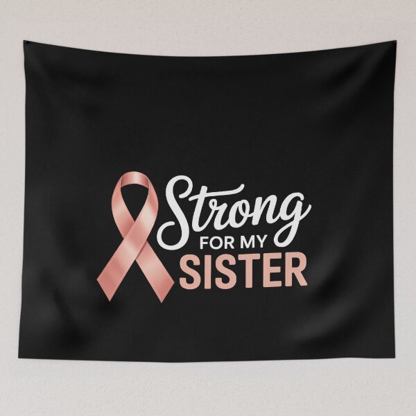 Item preview, Endometrial Cancer Awareness SISTER Support Squad Peach Ribbon designed and sold by SapfireStuArt.