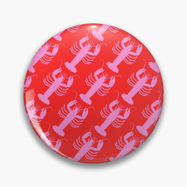 Item preview, Coastal Lobsters Pop Pattern in Preppy Pink and Red designed and sold by kierkegaard.