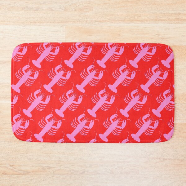 Item preview, Coastal Lobsters Pop Pattern in Preppy Pink and Red designed and sold by kierkegaard.