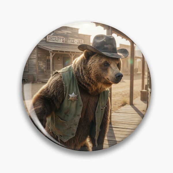 Item preview, Grizzly Bear Sheriff Metes Out Frontier Justice designed and sold by Tridentulus.