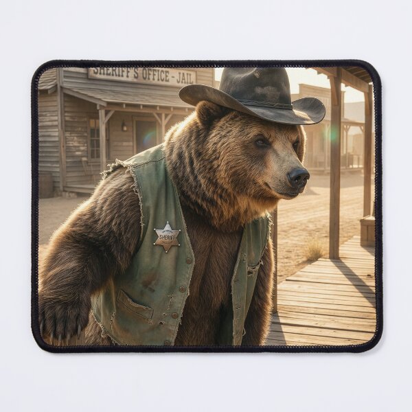 Item preview, Grizzly Bear Sheriff Metes Out Frontier Justice designed and sold by Tridentulus.