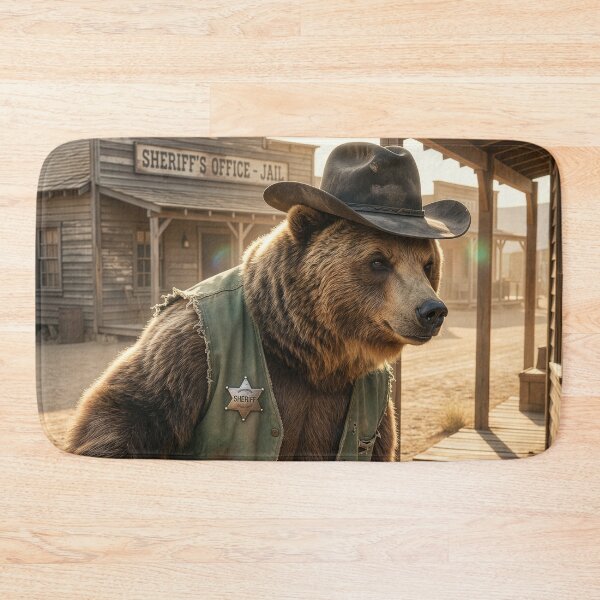 Item preview, Grizzly Bear Sheriff Metes Out Frontier Justice designed and sold by Tridentulus.