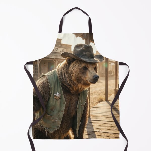 Item preview, Grizzly Bear Sheriff Metes Out Frontier Justice designed and sold by Tridentulus.