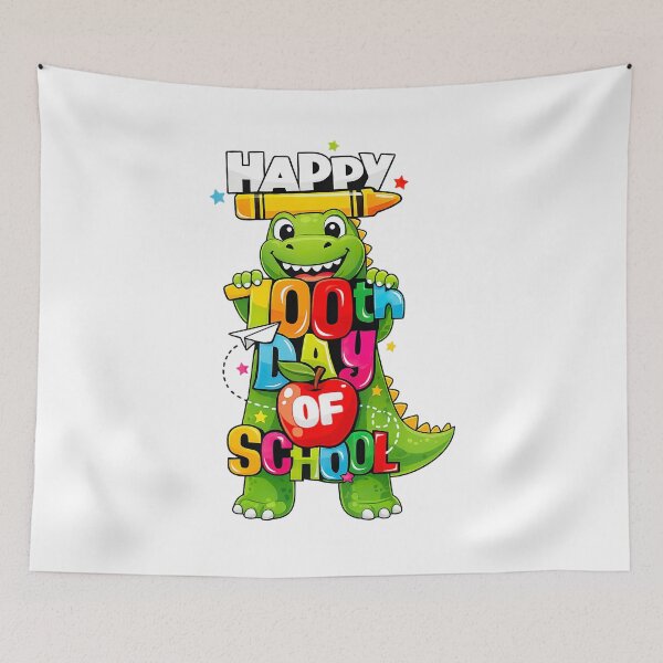 Item preview, Happy 100 Days Of School, Cute Dino designed and sold by graphic-genie.