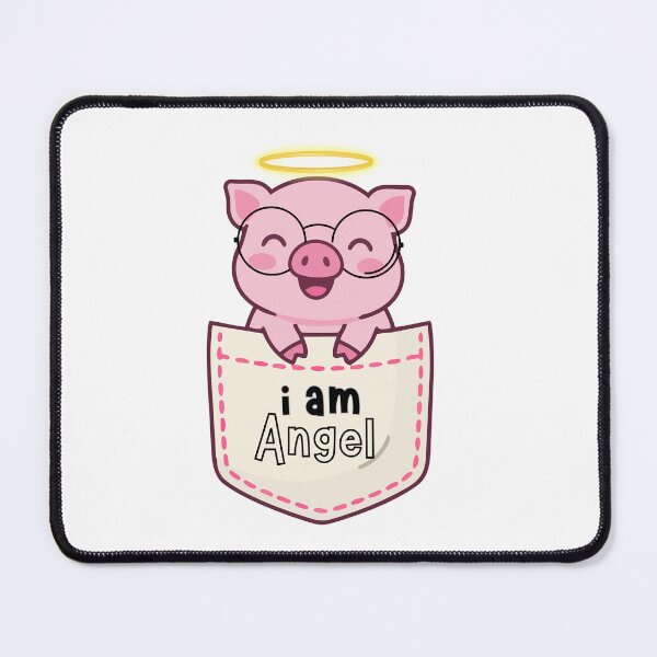 Item preview, Happy pink angel little pig designed and sold by DrimitStore.