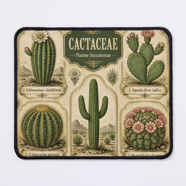 Item preview, Cactaceae - Vintage Cactus Botanical Illustration designed and sold by KooksStudio.