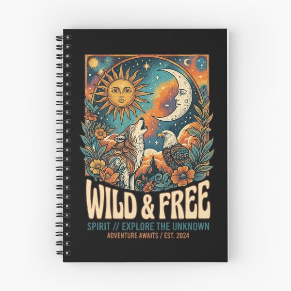 Item preview, Wild and Free Vintage Wolf and Eagle Retro Nature Art designed and sold by RoyalDeluxGo.