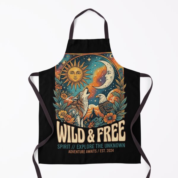Item preview, Wild and Free Vintage Wolf and Eagle Retro Nature Art designed and sold by RoyalDeluxGo.