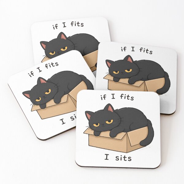 Item preview, If I Fits I Sits Black Cat designed and sold by marketkmarket.