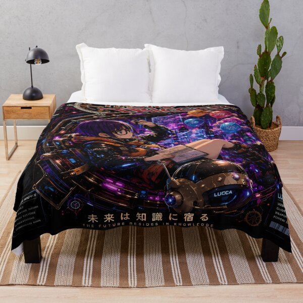 Item preview, Cyberpunk Lucca Chrono Trigger Art - Neon Retro Future Inventor Girl-A.D. 600 Time Travel aesthetic design designed and sold by Trinidesigns123.