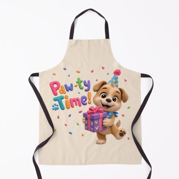 Item preview, Cute Puppy Birthday Party | Kawaii 3D Happy Birthday Art designed and sold by Moons Studio.