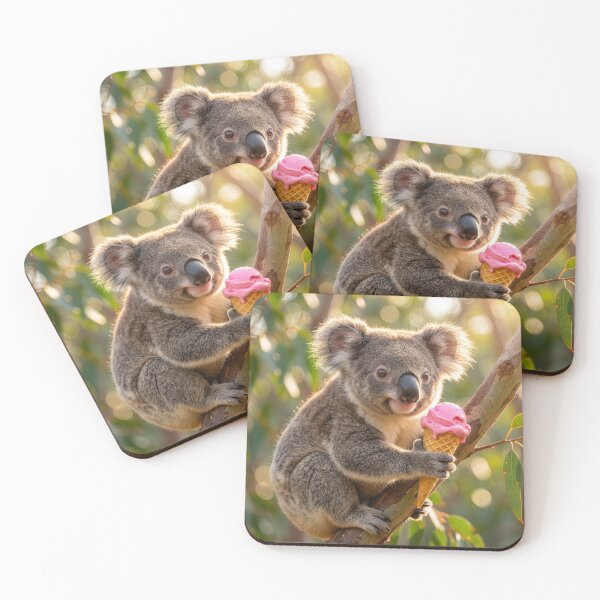Item preview, Koala Enjoys an Ice Cream Cone designed and sold by Tridentulus.