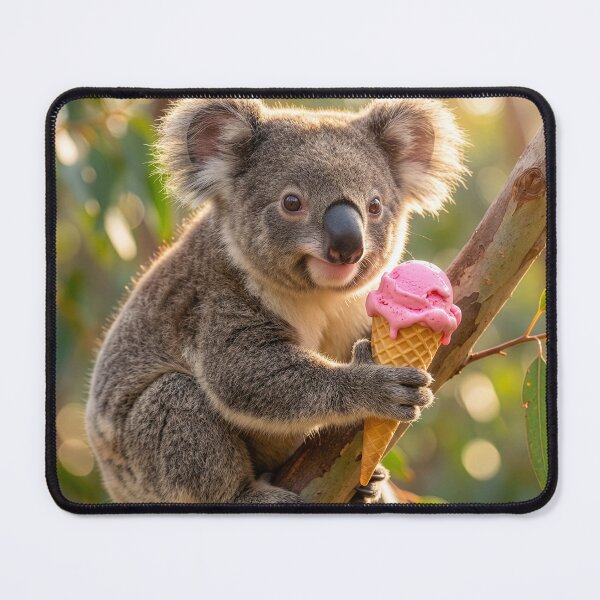 Item preview, Koala Enjoys an Ice Cream Cone designed and sold by Tridentulus.