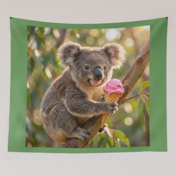Item preview, Koala Enjoys an Ice Cream Cone designed and sold by Tridentulus.