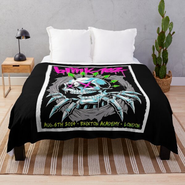 Item preview, Blink-182 Pink Graffiti Logo Neon Skull Punk Rock Band Design designed and sold by ashenz.