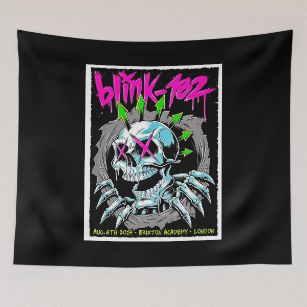 Item preview, Blink-182 Pink Graffiti Logo Neon Skull Punk Rock Band Design designed and sold by ashenz.