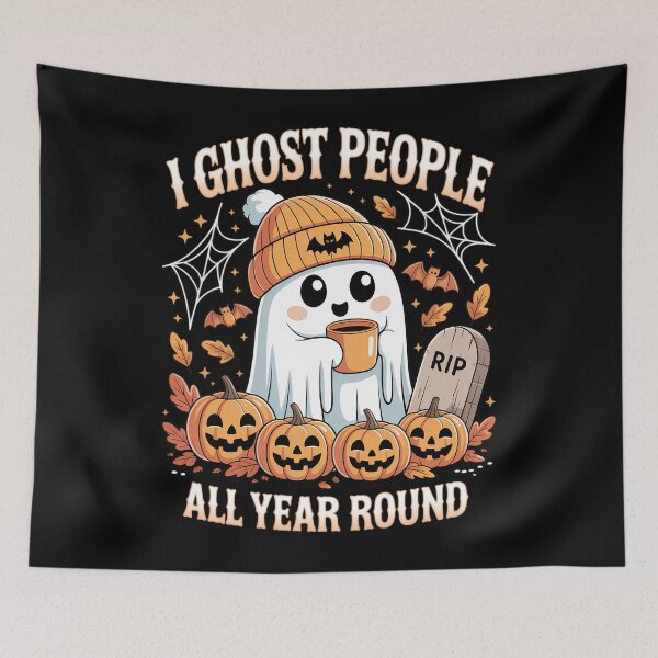 Item preview, Halloween Ghost I Ghost People All Year Round Coffee Lover designed and sold by SapfireStuArt.