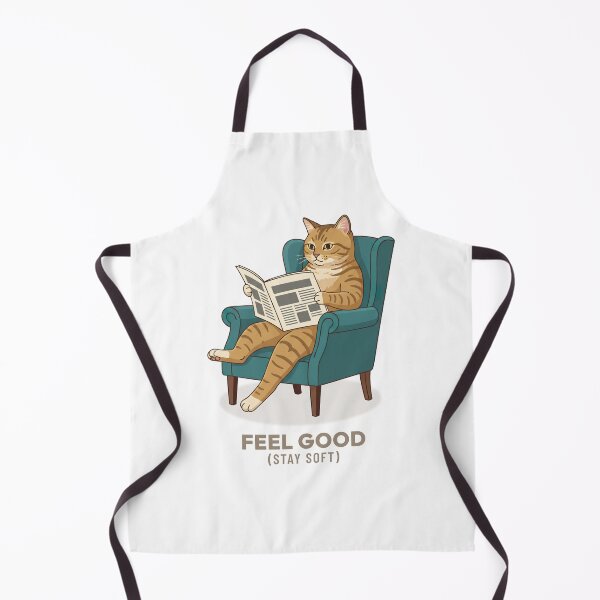 Item preview, Cozy Ginger Cat Reading Newspaper Vintage Illustration designed and sold by Cozy Vintage Animal.