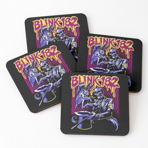 Item preview, Blink-182 Retro Melting Logo Skeleton Bunny Hypnotic Punk Art designed and sold by ashenz.