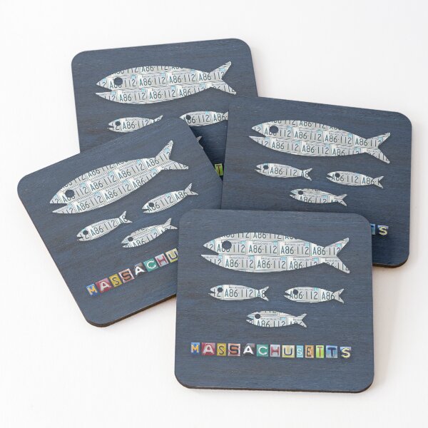 Item preview, Massachusetts fLicense Plate Fish designed and sold by Elisabeth Lucas.
