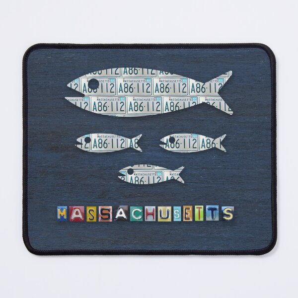 Item preview, Massachusetts fLicense Plate Fish designed and sold by Elisabeth Lucas.
