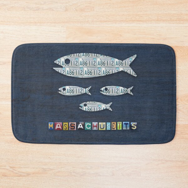 Item preview, Massachusetts fLicense Plate Fish designed and sold by Elisabeth Lucas.