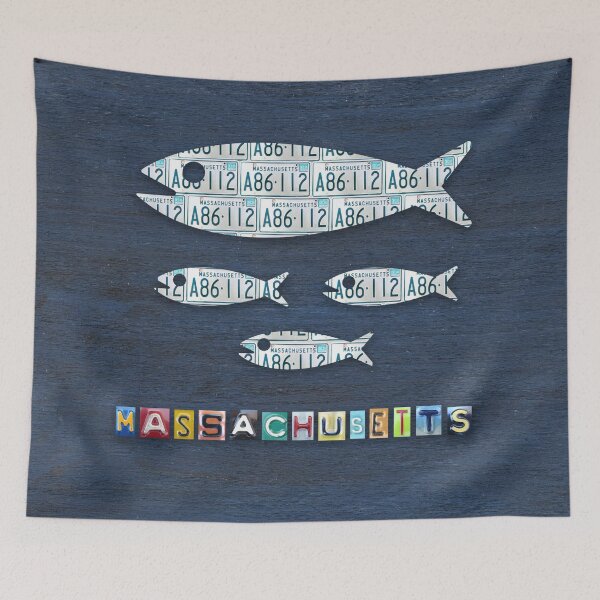 Item preview, Massachusetts fLicense Plate Fish designed and sold by Elisabeth Lucas.