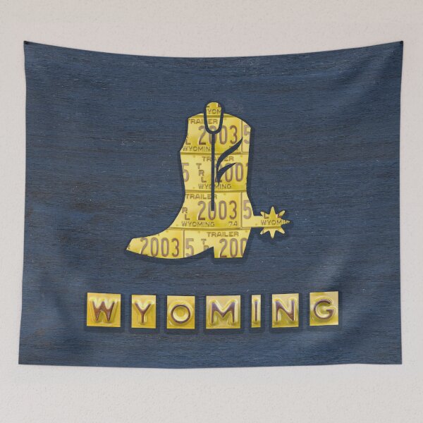 Item preview, Wyoming License Plate Cowboy Boot designed and sold by Elisabeth Lucas.